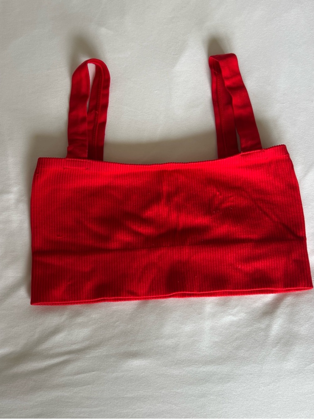 Urban Outfitters Red Ribbed Crop Bralette Tank